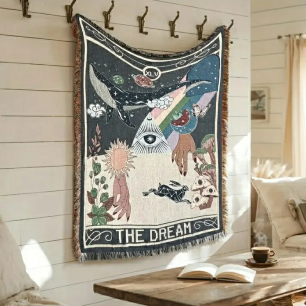 Whimsical 'DREAM' Throw Blanket / Tapestry NWT!